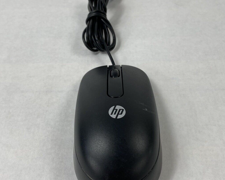 Lot of 4 HP 672652-001 USB 2 Button Optical Mouse Black Tested