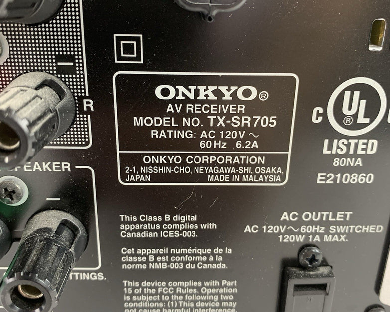 Onkyo TX-SR705 AV Receiver