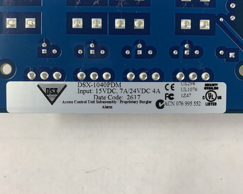 DSX Access Systems DSX-1040 Power Distribution Module