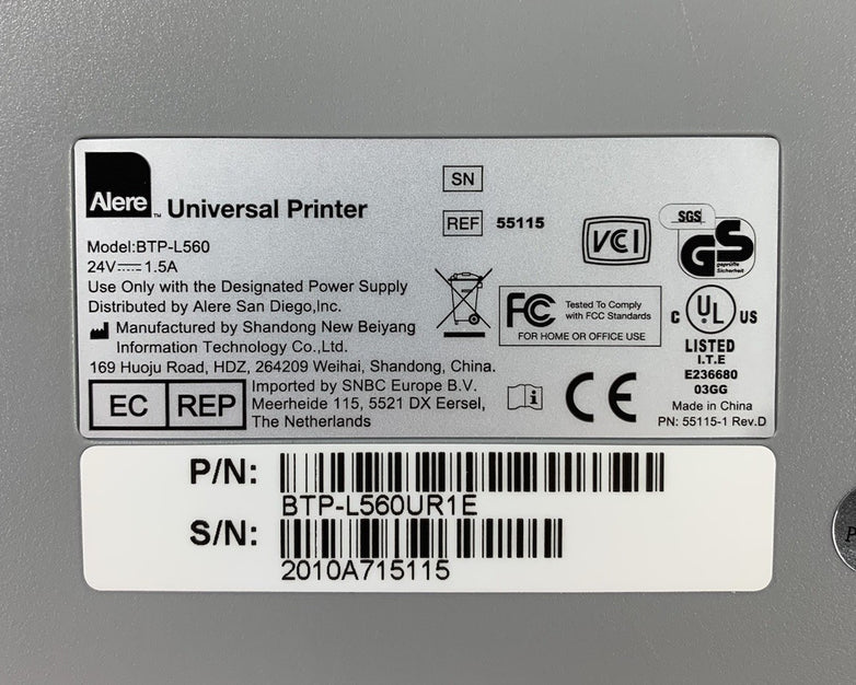 Alere BTP-L560 Universal Thermal Medical Printer