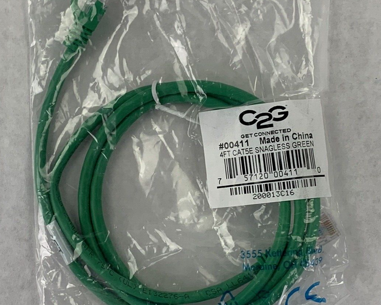 4ft Green Cat5e C2G 0041 Snagless Unshielded UTP Ethernet Patch Cable