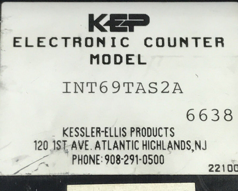 KEP INT69TAS2A Intellect-69 Ratemeter Totalizer 100 VAC 12-24VDC Square Law