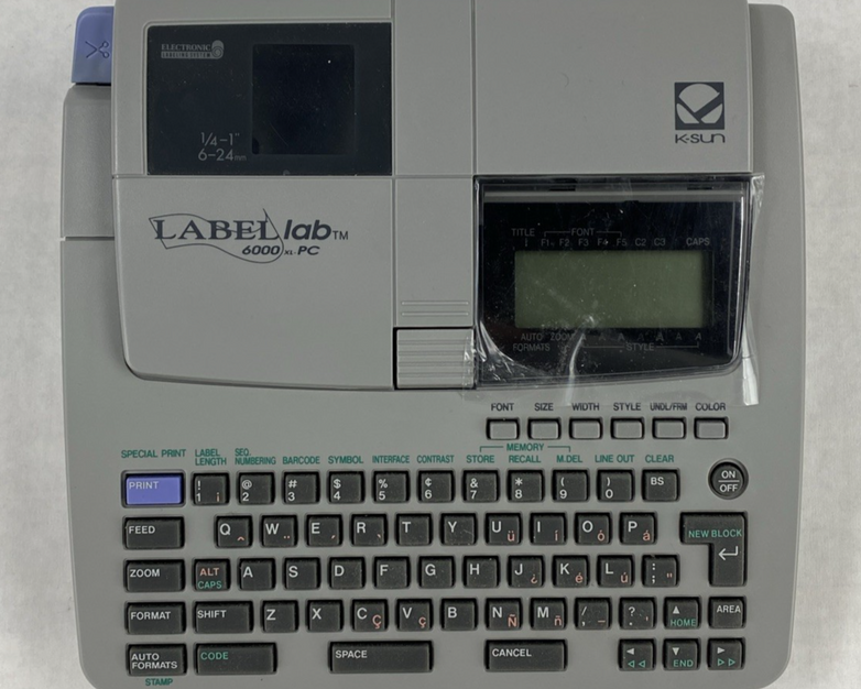 K-Sun Label Lab 6000 XL PC Professional Label Maker Untested