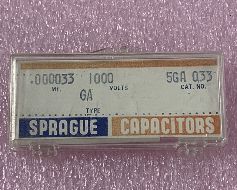 Sprague 5GAQ33 1000V 33pF Ceramic Disc Capacitor - Lot of (5)