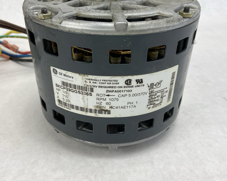 GE 5KCP39GGS336S Blower Motor 1/3 HP 1075 RPM 3SPD 115V - Untested