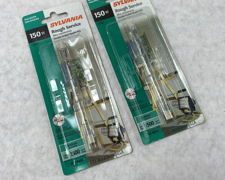 Lot of 2 Sylvania Double Ended Quartz 100w 120v 3 1/8”