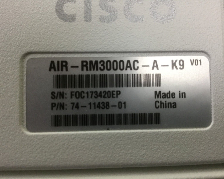 Cisco AIR-CAP3602I-A-K9 Aironet 802.11n AP with AIR-RM3000AC-A-K9