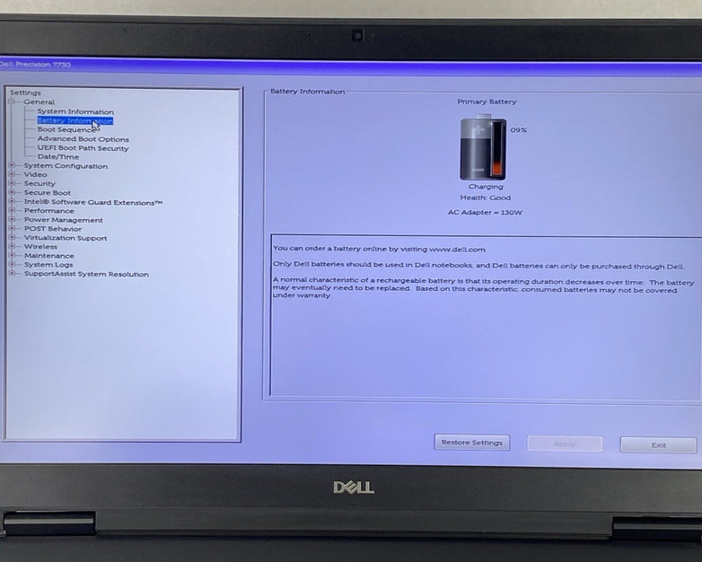 Dell Precision 7730 Intel Xeon E-2176M 2.70 GHz 8 GB RAM 17.3" No HDD No OS