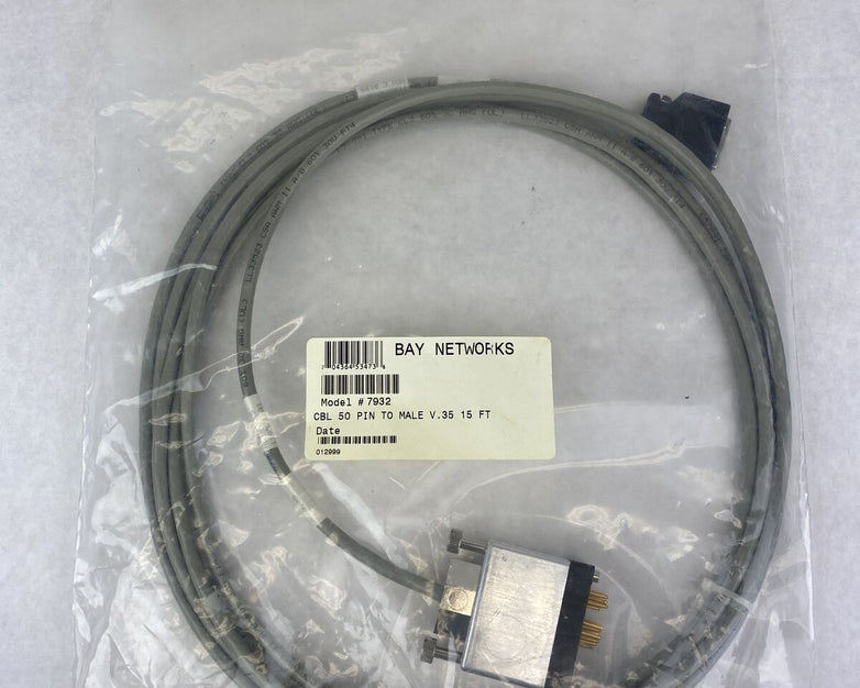Bay Networks 7932 Male DTE to Smart Serial V.35 Cable Grey 15' (Lot of 5)