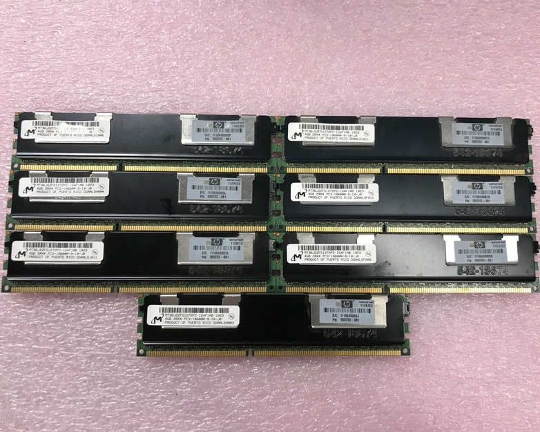Micron 28GB Kit 7x4GB 2Rx4 PC3-10600R-9-10-J0 Server RAM MT36JSZF51272PZ