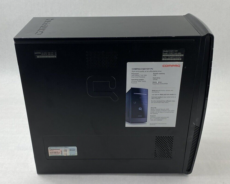 Compaq CQ5110Y MT AMD Athlon 7550 2.5GHz 3GB RAM No HDD No OS