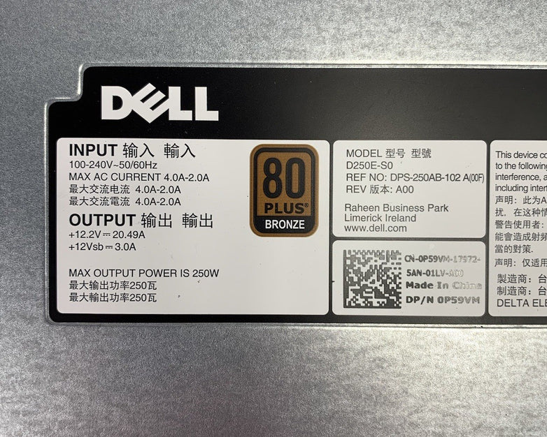 Dell D250E-S0 250W Switching Power Supply
