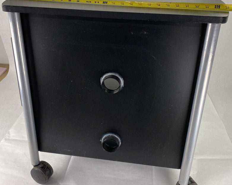 Safco 1856BL Scoot Rolling Printer TV AV Stand 27x21x27" Black Tabletop