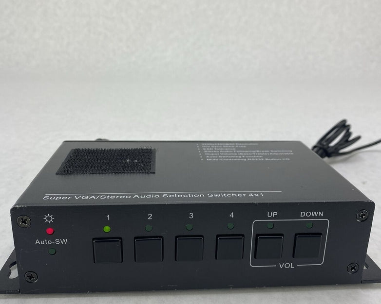 Aurora AS-41V R2 4 x 1 Super VGA Stereo Audio Selection Switcher with PSU