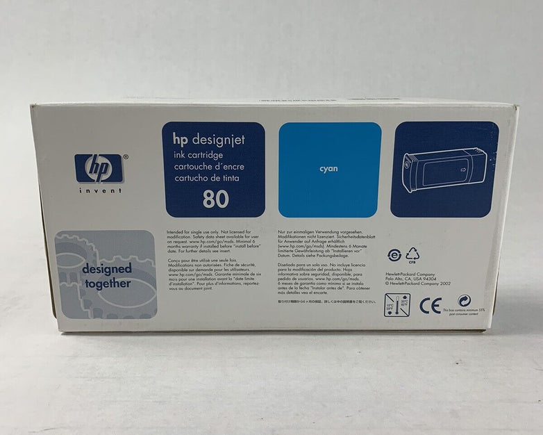 HP Cyan 350ml C4846A Ink Designjet 1000 (Lot of 2)