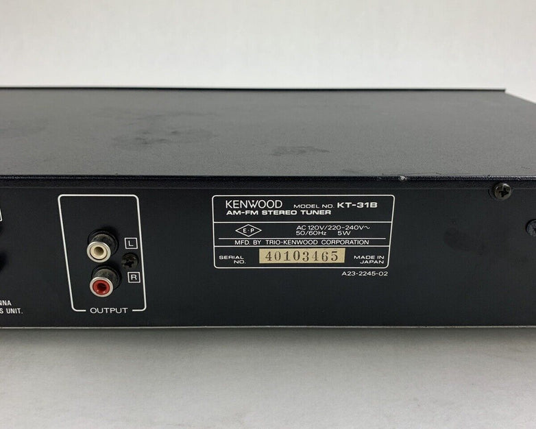 Kenwood KT-31B AM-FM Stereo Tuner Black Tested