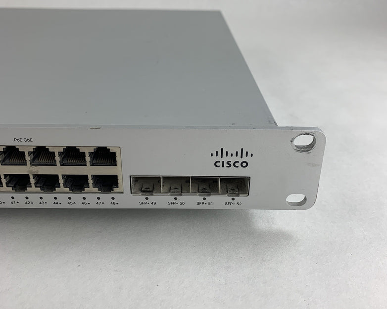 Cisco Meraki MS350-48FP-HW 48-Port PoE+ Ethernet Switch Tested Reset Port 25 Bad