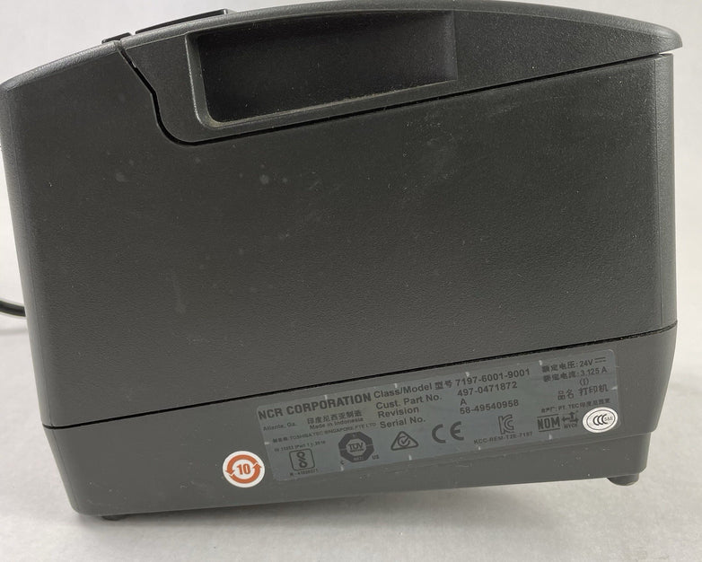 NCR Corporation 7197-6001-9001 Thermal POS Receipt Printer Power Tested