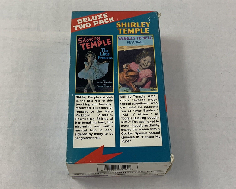Vintage Shirley Temple In The Little Princess & Festival 2 Movie VHS Tape Set