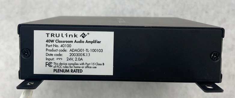 TRUlink 40100 Classroom Meeting Room Audio Amplifier 40W NO ACCESSORIES