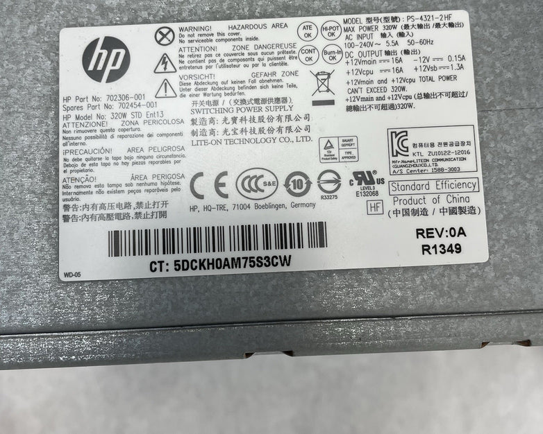 HP 702457-001 Power Supply 240W ENT13 STD 12V Tested