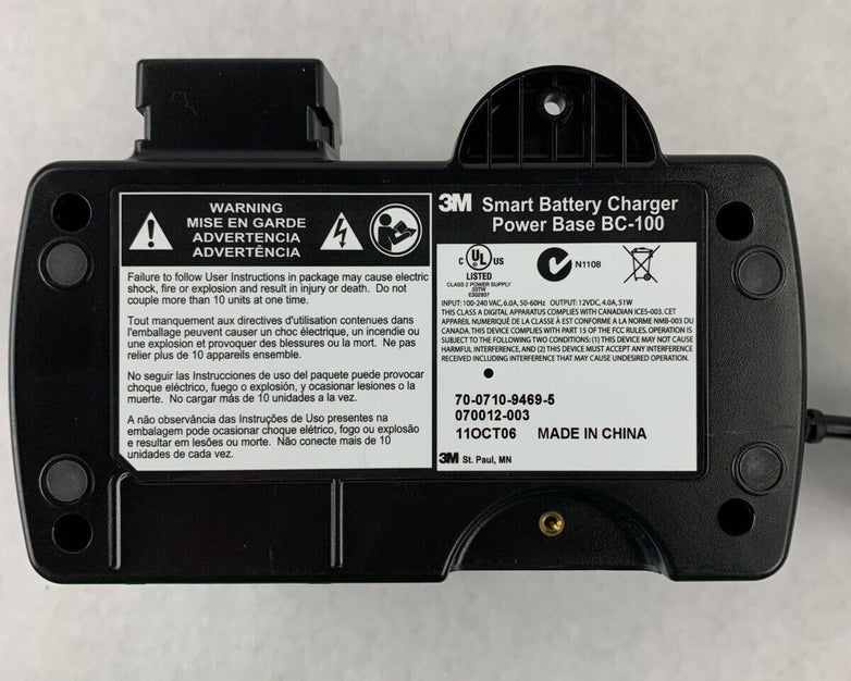 3M BC-100 Smart Battery Charger BC-210 w/ 3M BC-210A Smart Adapter Power Tested