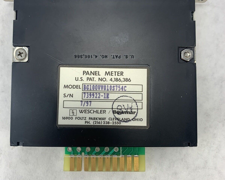 Bowmar Analog Panel Meter BG100VV010S754C