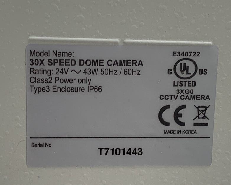 KT+C KPT-SPDN300NUCH 30x Speed Dome Camera Open Box