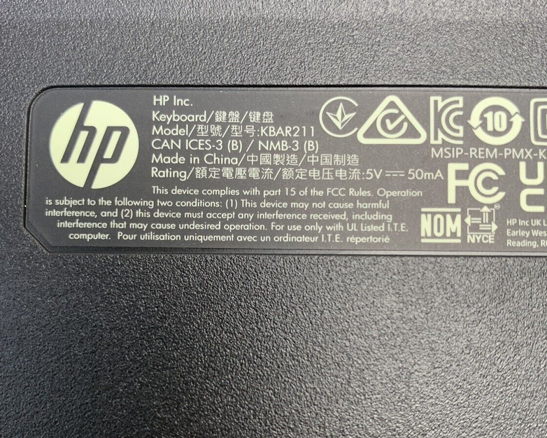 Mixed Lot of 2 HP Keyboards KBAR211/HSA-P010K
