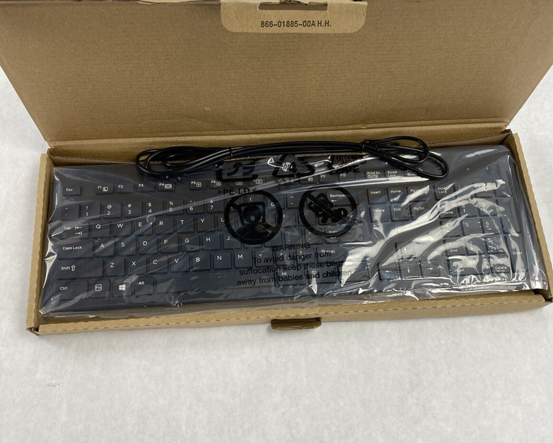 New HP 803181-001 USB Slim SK-2120 Keyboard 105key w/ Multimedia Black NIB