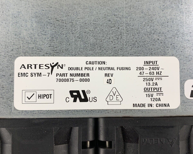 Artesyn 7000875-0000 EMC Sym-7 Double Pole Neutral Fusing 13.2A Power Supply