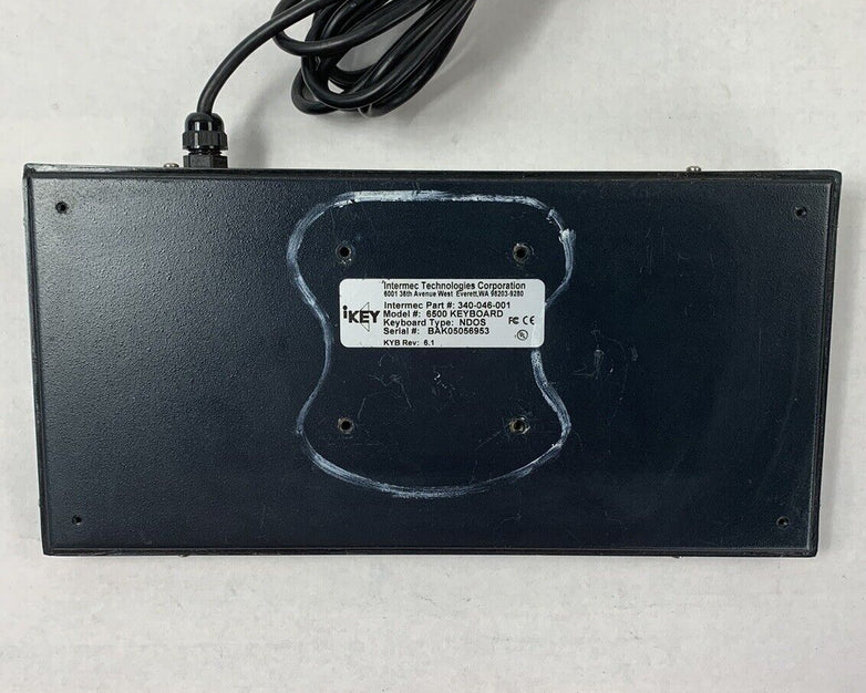 Intermec 340-046-001 Industrial iKey Keyboard 6500 6.1 Weatherproof Wired PS/2
