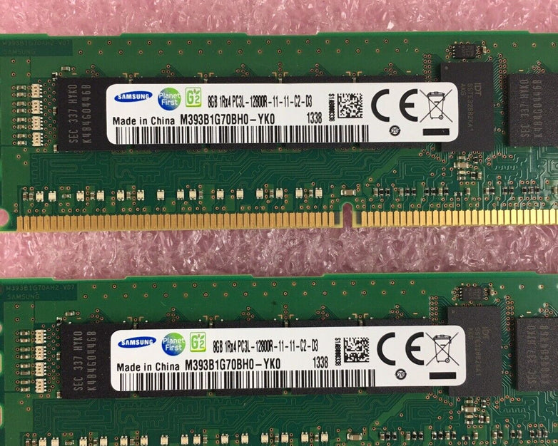 Lot of 4 Samsung 8 GB Ram M393B1G70BH0-YK0 DDR3-1600 PC3L-12800R Server Memory