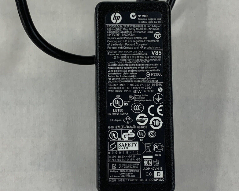 19.5V 2.05A HP HSTNN-DA18 Laptop AC Adapter OEM Genuine 580402-003 (P7) Lot of 3