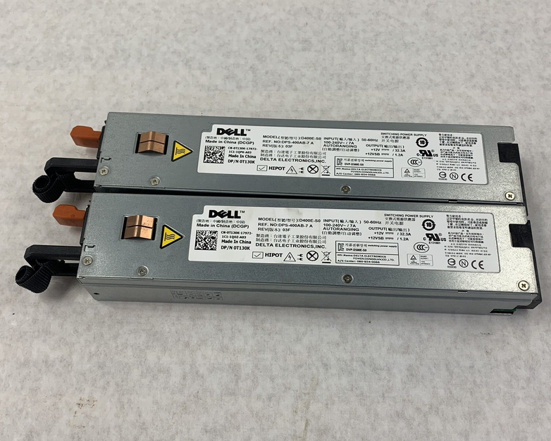 Lot of 2 Dell D400E-S0 Power Supply 32.3A 60Hz 240V 0T130K