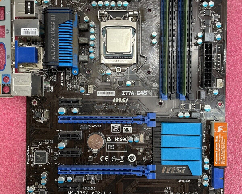 MSI MS-7752 Motherboard Intel Core i5-3470 3.2GHz 8GB RAM w/Shield