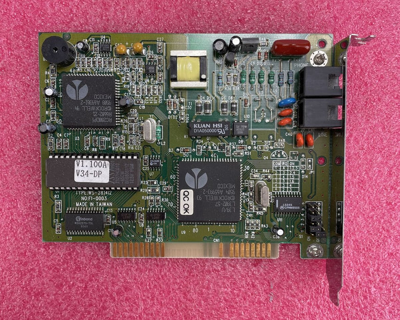 Siig WS-281412 ISA Modem Card FI-0003 2-Port