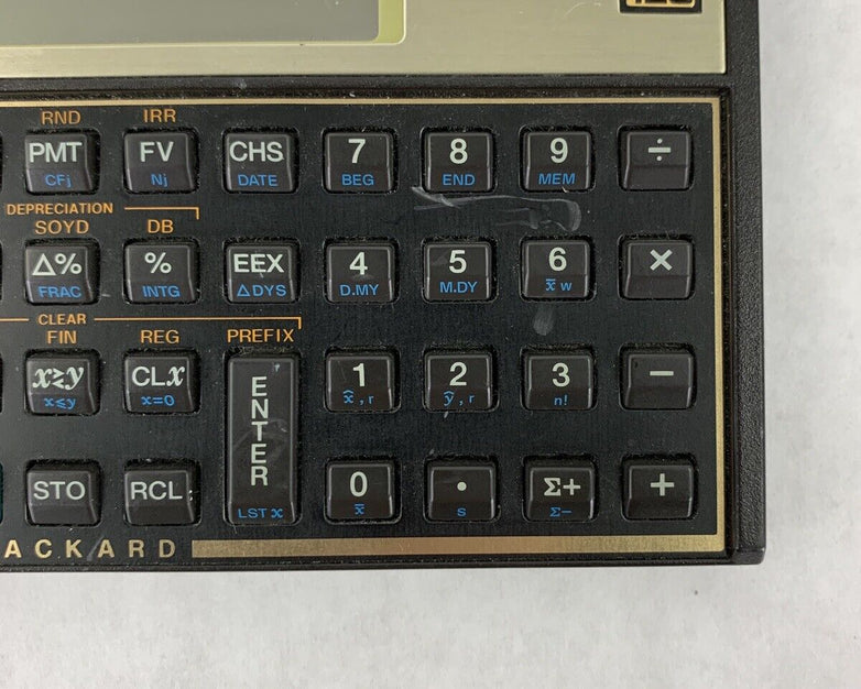 Vintage HP 12C Platinum Handheld 120 Built-In Functions Financial Calculator