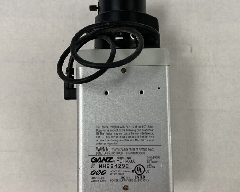 Ganz YCH-03A Color Camera with 1/3" 2.9-8.2mm 1:1.0 CS Lens For Parts or Repair