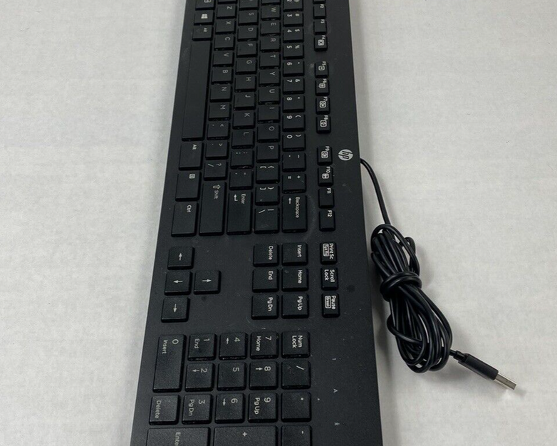 Lot of 2 HP KBAR211 USB Slim Business Wired Keyboard Tested