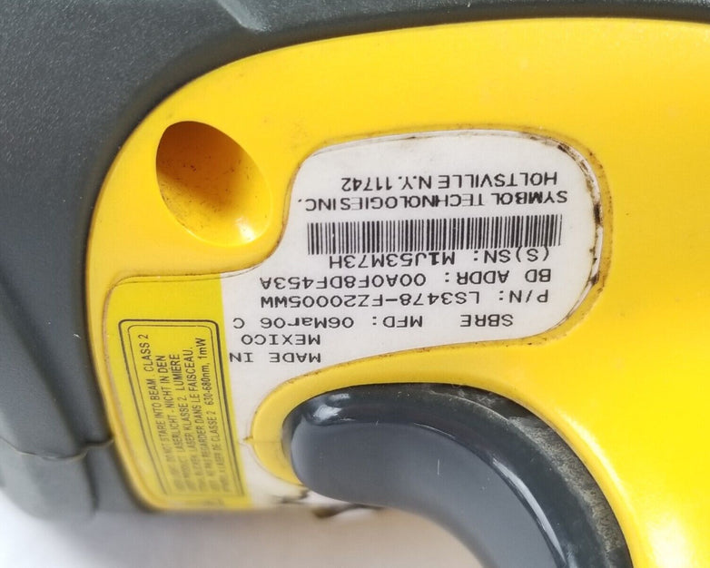 Symbol LS3478-FZ20005WW Rugged Barcode Scanner With Base No AC Adapter
