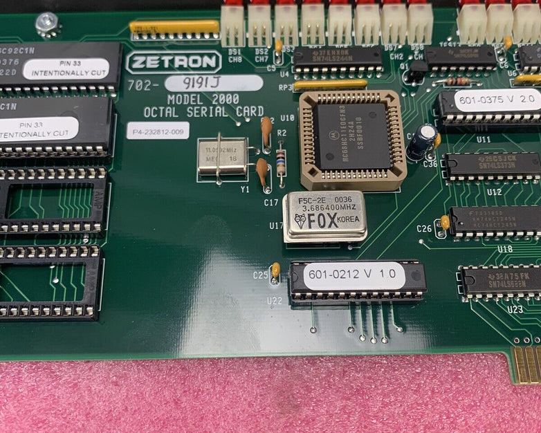 Zetron Octal Serial Card 2000 Series 702-9191 Model 2000