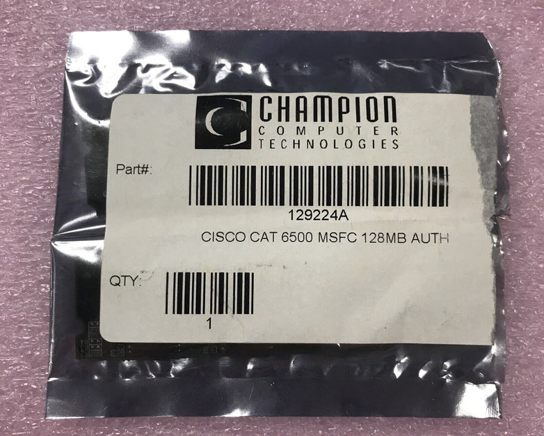 Champion Computers Tech CISCO CAT 6500 MSFC 128MB AUTH 129224A
