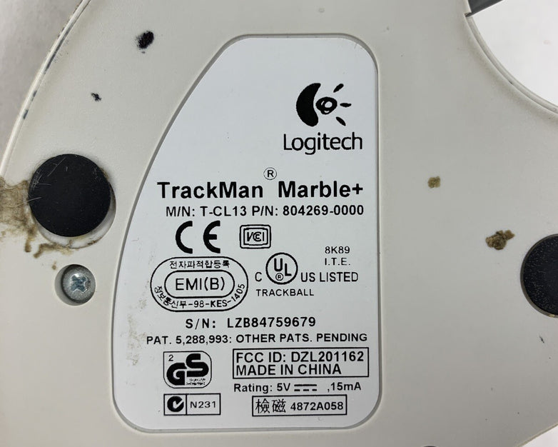 Logitech Trackman Marble Plus Wheel Trackball Mouse T-BB13 Tested