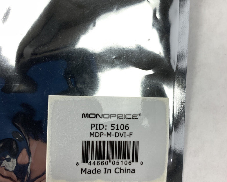 Monoprice Mini DisplayPort to DVI Adapter MDP-M-DVI-F (Lot of 3)