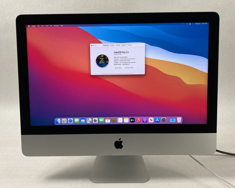 Apple A1418 iMac 21.5" 2014 1.40GHz i5 8GB RAM 500GB HDD macOS 11.7.1