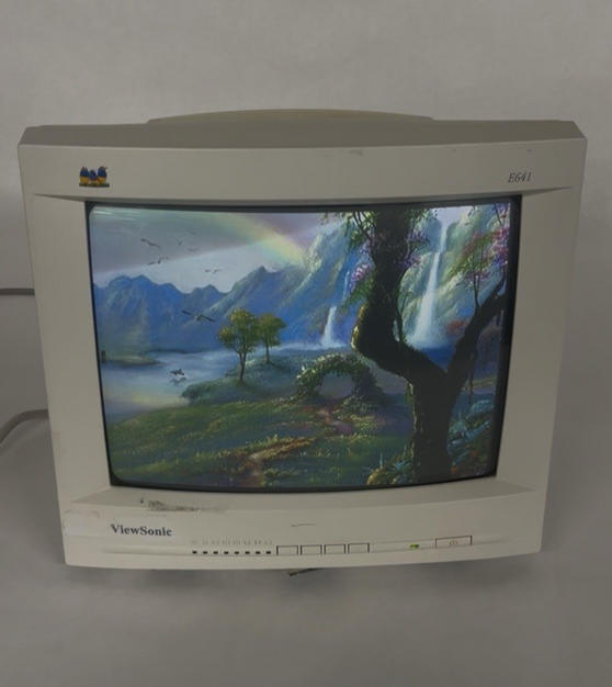 ViewSonic E641 14" VGA Color CRT Computer Monitor Dim No Stand Retro Gaming