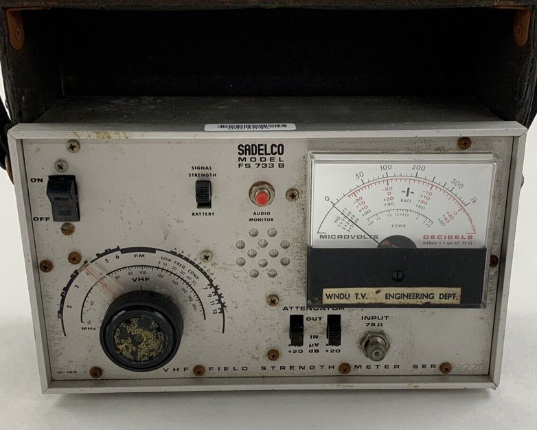 Sadelco FS 733 B VHF Cable TV Signal Strength Tester Untested
