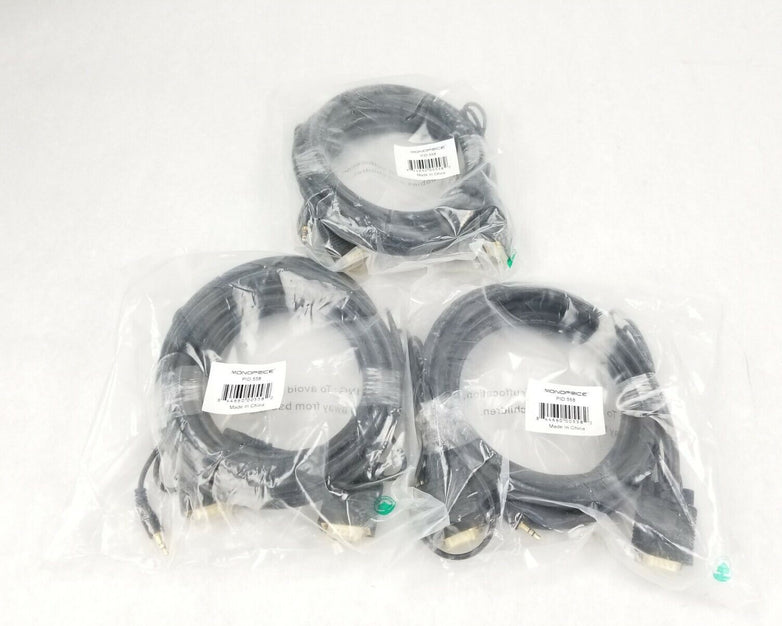 Monoprice 558 10ft Super VGA HD15 M/M CL2 Cable (Lot of 3)