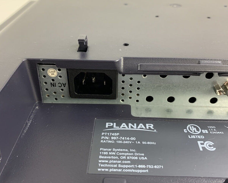 Planar PT1745p 997-7414-01 17in TouchscreenLCD VGA USB W/ Stand No Screws Tested